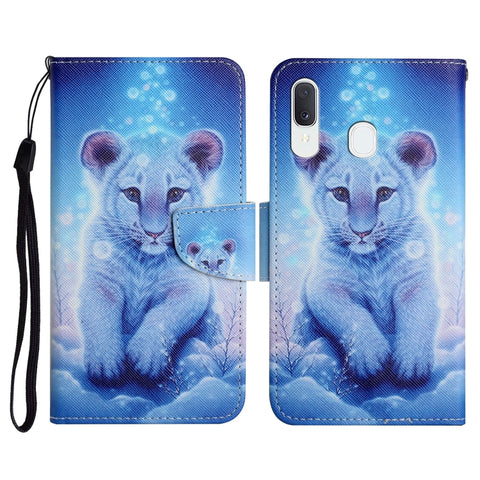 Painted Pattern Horizontal Flip Leather Case with Holder & Card Slot & Wallet, For Samsung Galaxy A32 5G, For Samsung Galaxy A40