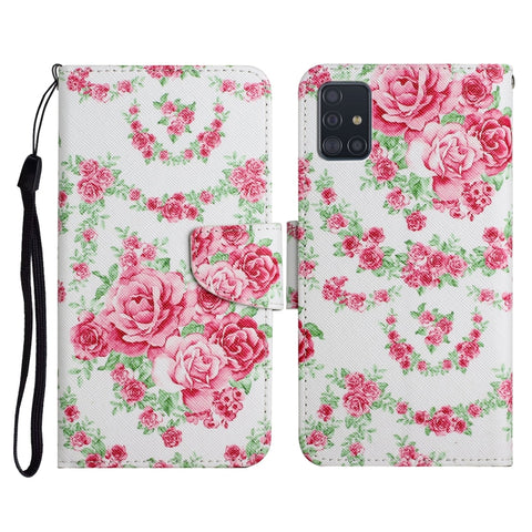 Painted Pattern Horizontal Flip Leather Case with Holder & Card Slot & Wallet, For Samsung Galaxy A50, For Samsung Galaxy A51
