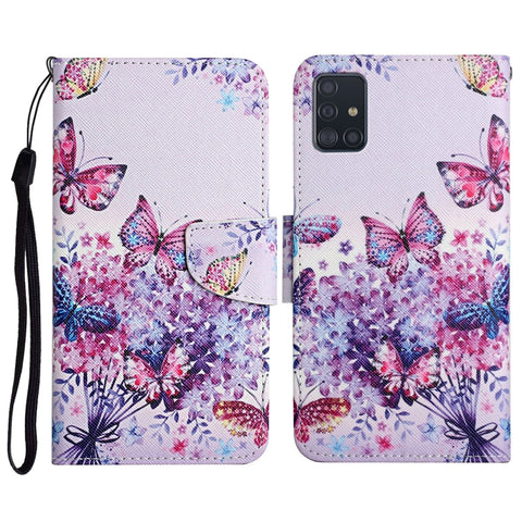 Painted Pattern Horizontal Flip Leather Case with Holder & Card Slot & Wallet, For Samsung Galaxy A50, For Samsung Galaxy A51