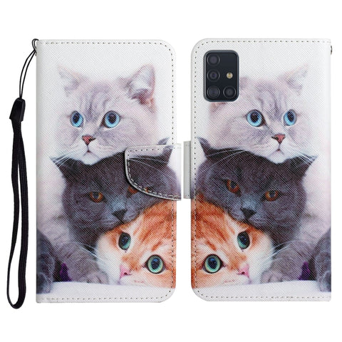 Painted Pattern Horizontal Flip Leather Case with Holder & Card Slot & Wallet, For Samsung Galaxy A50, For Samsung Galaxy A51