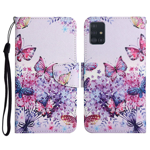 Painted Pattern Horizontal Flip Leather Case with Holder & Card Slot & Wallet, For Samsung Galaxy A71, For Samsung Galaxy A72 5G / 4G
