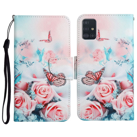 Painted Pattern Horizontal Flip Leather Case with Holder & Card Slot & Wallet, For Samsung Galaxy A71, For Samsung Galaxy A72 5G / 4G