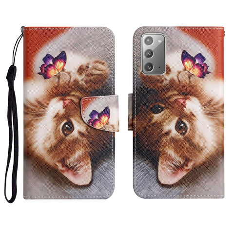 Painted Pattern Horizontal Flip Leather Case with Holder & Card Slot & Wallet, For Samsung Galaxy Note20, For Samsung Galaxy Note20 Ultra