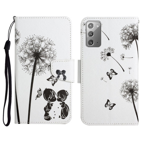 Painted Pattern Horizontal Flip Leather Case with Holder & Card Slot & Wallet, For Samsung Galaxy Note20, For Samsung Galaxy Note20 Ultra