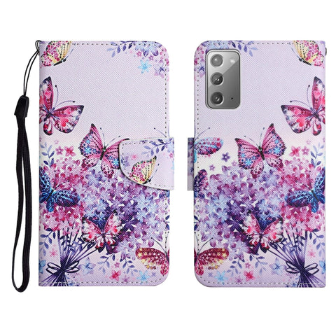 Painted Pattern Horizontal Flip Leather Case with Holder & Card Slot & Wallet, For Samsung Galaxy Note20, For Samsung Galaxy Note20 Ultra