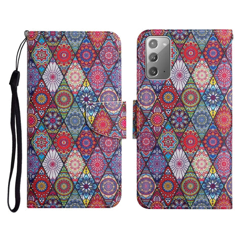Painted Pattern Horizontal Flip Leather Case with Holder & Card Slot & Wallet, For Samsung Galaxy Note20, For Samsung Galaxy Note20 Ultra