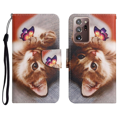 Painted Pattern Horizontal Flip Leather Case with Holder & Card Slot & Wallet, For Samsung Galaxy Note20, For Samsung Galaxy Note20 Ultra