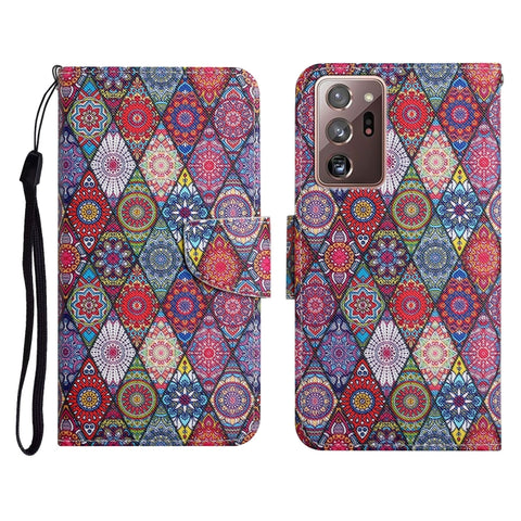 Painted Pattern Horizontal Flip Leather Case with Holder & Card Slot & Wallet, For Samsung Galaxy Note20, For Samsung Galaxy Note20 Ultra