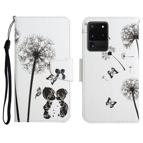 Painted Pattern Horizontal Flip Leather Case with Holder & Card Slot & Wallet, For Samsung Galaxy S20 Ultra, For Samsung Galaxy S21 5G