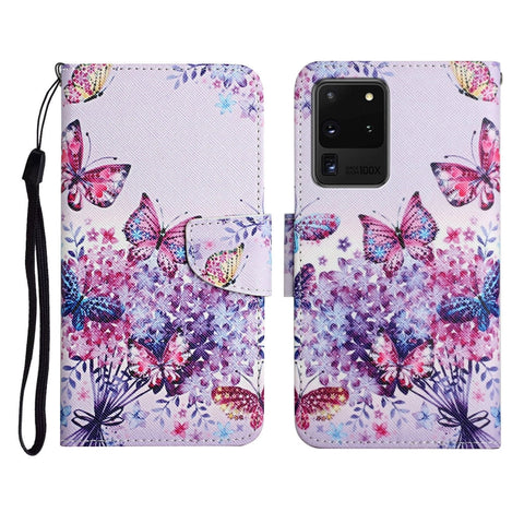 Painted Pattern Horizontal Flip Leather Case with Holder & Card Slot & Wallet, For Samsung Galaxy S20 Ultra, For Samsung Galaxy S21 5G