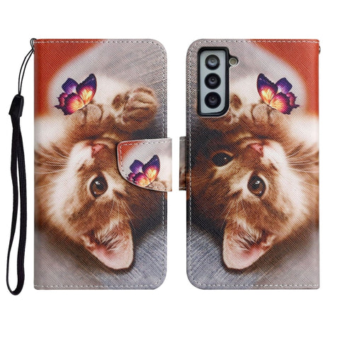 Painted Pattern Horizontal Flip Leather Case with Holder & Card Slot & Wallet, For Samsung Galaxy S20 Ultra, For Samsung Galaxy S21 5G