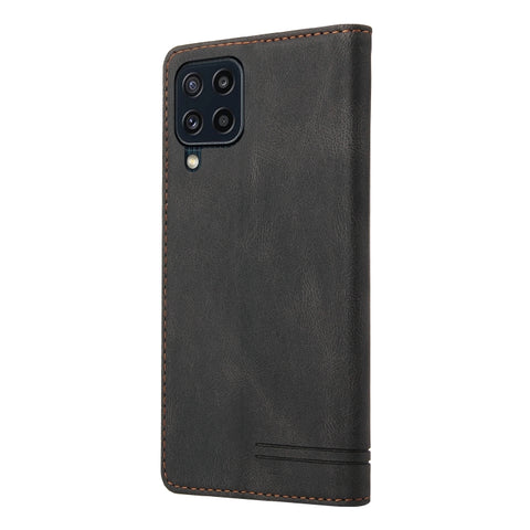 Skin Feel Anti-theft Brush Horizontal Flip Leather Case with Holder & Card Slots & Wallet, For Samsung Galaxy M32