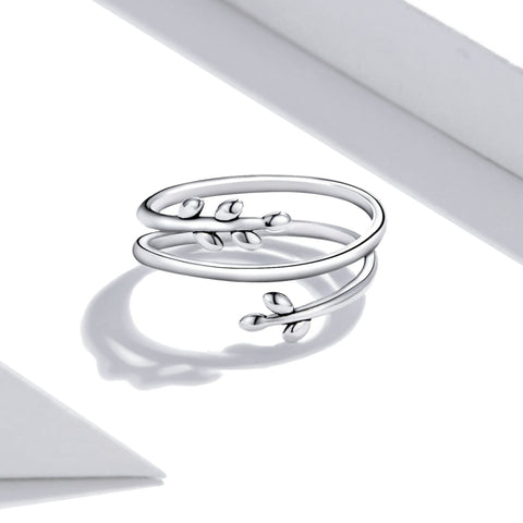 S925 Sterling Silver Multi-loop Wicker Women Open Ring, Wicker