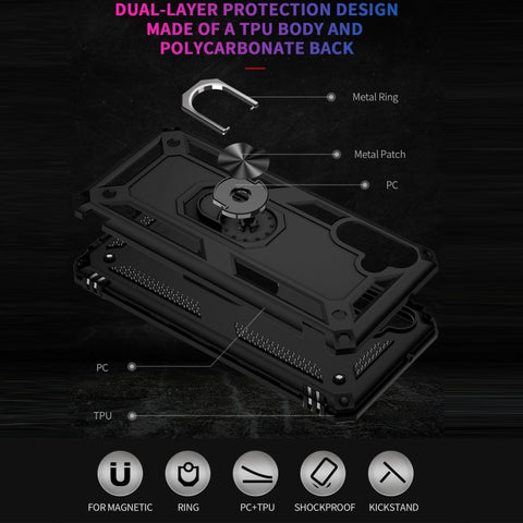 Shockproof TPU + PC Protective Case with 360 Degree Rotating Holder, For Samsung Galaxy A13 5G