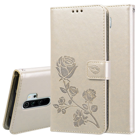Rose Embossed Horizontal Flip PU Leather Case for Galaxy A10, with Holder & Card Slots & Wallet, For Xiaomi Redmi 8, For Xiaomi Redmi Note 8, For Xiaomi Redmi Note 8 Pro, For Galaxy A10s, For Galaxy A20s