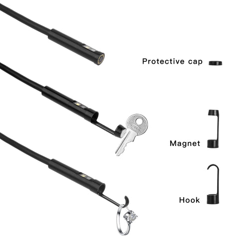 AN100 3 in 1 IP68 Waterproof USB-C / Type-C + Micro USB + USB Dual Cameras Industrial Didital Endoscope with 9 LEDs, Support Android System, Lens Diameter: 5.5mm, 1m Soft Cable, 2m Soft Cable, 3.5m Soft Cable, 5m Soft Cable, 10m Soft Cable, 1m Hard Cab...