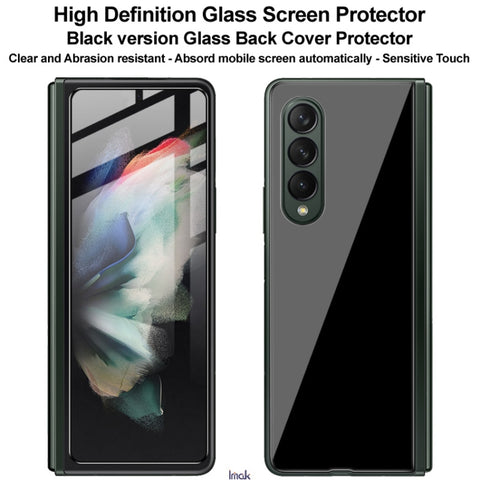 IMAK 2 in 1 Anterior Protector + Back Protector Tempered Glass Film, For Samsung Galaxy Z Fold3 5G