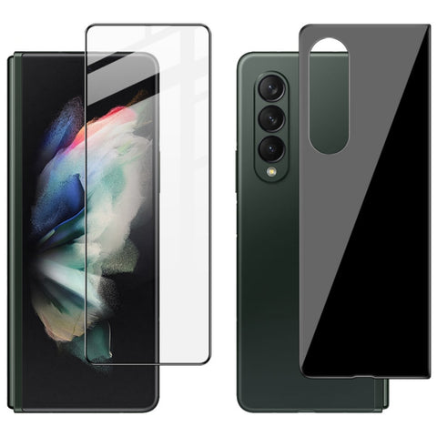 IMAK 2 in 1 Anterior Protector + Back Protector Tempered Glass Film, For Samsung Galaxy Z Fold3 5G