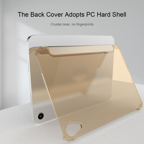 Double-sided Matte Translucent PC Tablet Leather Case with 3-folding Holder & Sleep / Wake-up Function, For iPad mini 2024 / mini 6