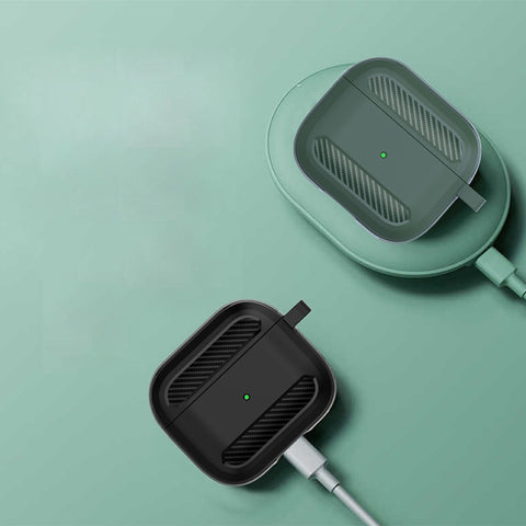 Carbon Fiber Anti-fall Earphones Protective Case, For AirPods 3