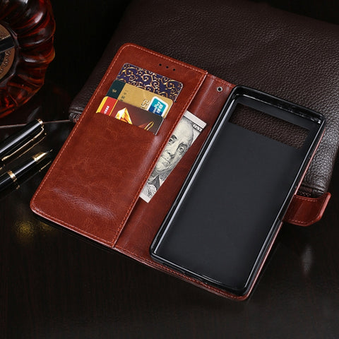 idewei Crazy Horse Texture Horizontal Flip Leather Phone Case with Holder & Card Slots & Wallet, For Google Pixel 6, For Google Pixel 6 Pro, For OPPO A55, For Xiaomi Redmi Note 11, For Xiaomi Redmi Note 11 Pro, For Samsung Galaxy M52 5G