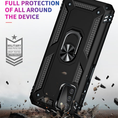 Shockproof TPU + PC Protective Case with 360 Degree Rotating Holder, For Samsung Galaxy A03s 164mm Version