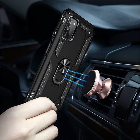 Shockproof TPU + PC Protective Case with 360 Degree Rotating Holder, For Samsung Galaxy A03s 164mm Version