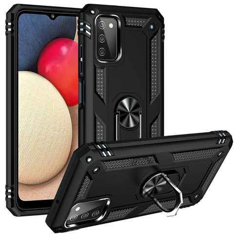 Shockproof TPU + PC Protective Case with 360 Degree Rotating Holder, For Samsung Galaxy A03s 164mm Version