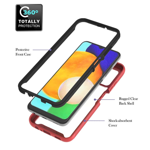 Starry Sky Solid Color Series Shockproof PC + TPU Phone Case with Ring Holder & Magnetic Function, For Samsung Galaxy A03s 164mm