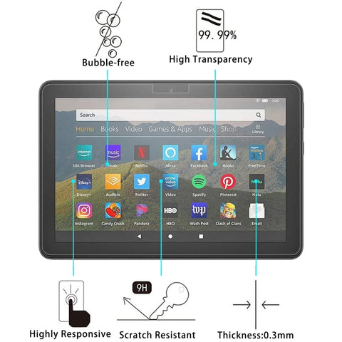 9H 2.5D Explosion-proof Tempered Tablet Glass Film, For Amazon Kindle Fire HD 8 2020 / 2022 (1 PC), For Amazon Kindle Fire HD 10 2019 (1 PC), For Xiaomi Mi Pad 3 (1 PC), For Amazon Kindle Fire 7 2019 (1 PC), For Xiaomi Mi Pad 4 (1 PC)                  ...