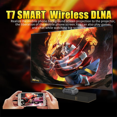 T7 1920x1080P 200 ANSI Portable Home Theater LED HD Digital Projector, Same Screen Version,, Same Screen Version, AU Plug, Same Screen Version, EU Plug, Same Screen Version, UK Plug