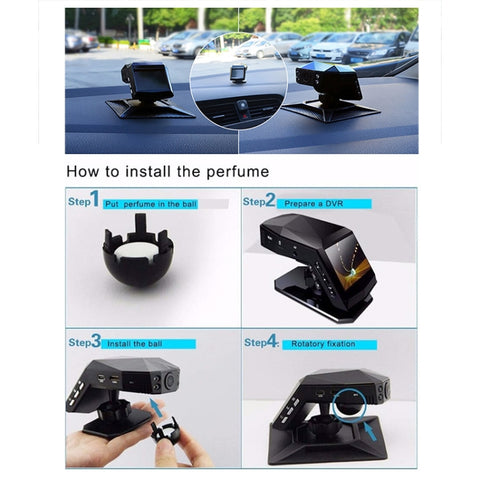 2 inch HD Single Lens 1080P No Light Night Vision Hidden Driving Recorder with Aromatherapy, Without, 16G, 32G, 64G