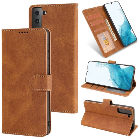 Fantasy Classic Skin-feel Calfskin Texture Magnetic Buckle Horizontal Flip PU Phone Leather Case with Holder & Card Slot & Wallet, For Samsung Galaxy A22 4G / M32 4G, For Samsung Galaxy S22 Ultra 5G, For Samsung Galaxy S22+ 5G, For Samsung Galaxy S22 5...