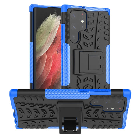 Tire Texture TPU + PC Phone Case with Holder, For Xiaomi Mi 11T, For Nokia G300, For Samsung Galaxy S22 Ultra 5G, For Samsung Galaxy M52 5G