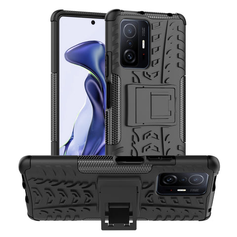 Tire Texture TPU + PC Phone Case with Holder, For Xiaomi Mi 11T, For Nokia G300, For Samsung Galaxy S22 Ultra 5G, For Samsung Galaxy M52 5G