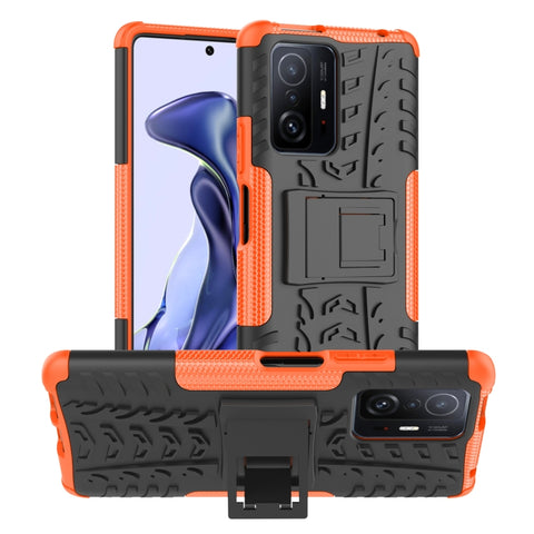 Tire Texture TPU + PC Phone Case with Holder, For Xiaomi Mi 11T, For Nokia G300, For Samsung Galaxy S22 Ultra 5G, For Samsung Galaxy M52 5G