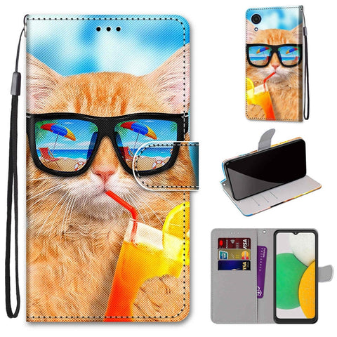 Coloured Drawing Cross Texture Horizontal Flip Leather Phone Case with Holder & Card Slots & Wallet & Lanyard, For Xiaomi 11T / 11T Pro, For Samsung Galaxy A03 Core