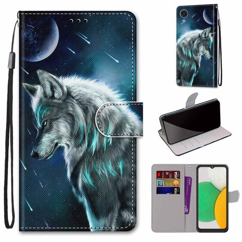 Coloured Drawing Cross Texture Horizontal Flip Leather Phone Case with Holder & Card Slots & Wallet & Lanyard, For Xiaomi 11T / 11T Pro, For Samsung Galaxy A03 Core