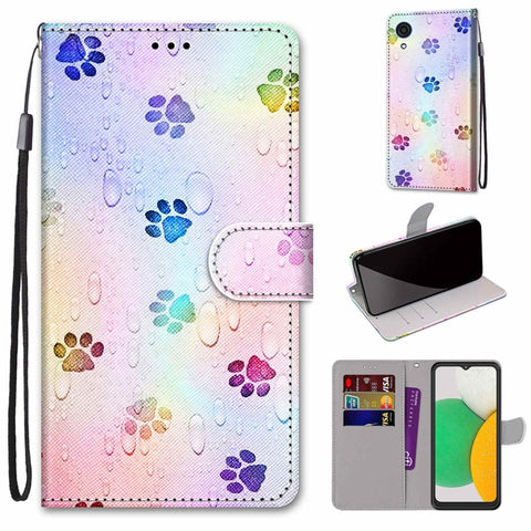Coloured Drawing Cross Texture Horizontal Flip Leather Phone Case with Holder & Card Slots & Wallet & Lanyard, For Xiaomi 11T / 11T Pro, For Samsung Galaxy A03 Core