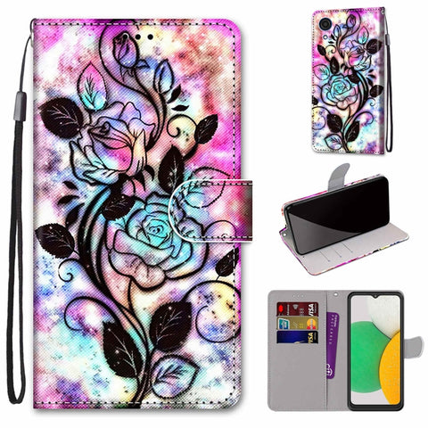 Coloured Drawing Cross Texture Horizontal Flip Leather Phone Case with Holder & Card Slots & Wallet & Lanyard, For Xiaomi 11T / 11T Pro, For Samsung Galaxy A03 Core