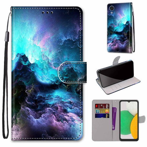 Coloured Drawing Cross Texture Horizontal Flip Leather Phone Case with Holder & Card Slots & Wallet & Lanyard, For Xiaomi 11T / 11T Pro, For Samsung Galaxy A03 Core