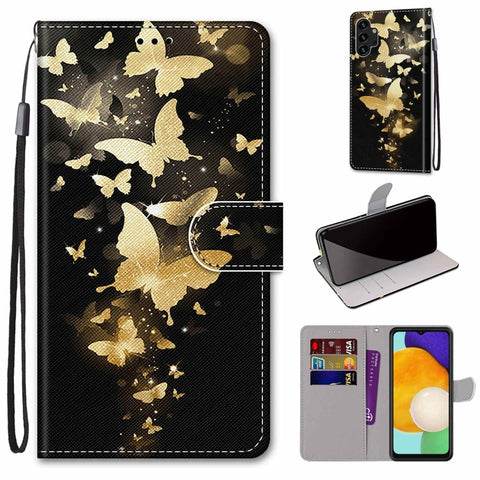 Coloured Drawing Cross Texture Horizontal Flip Leather Phone Case with Holder & Card Slots & Wallet & Lanyard, For Samsung Galaxy A03s 166mm Version, For Samsung Galaxy A13 4G