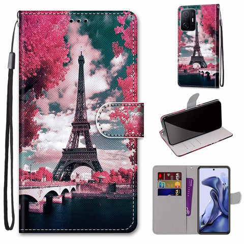 Coloured Drawing Cross Texture Horizontal Flip Leather Phone Case with Holder & Card Slots & Wallet & Lanyard, For Xiaomi 11T / 11T Pro, For Samsung Galaxy A03 Core
