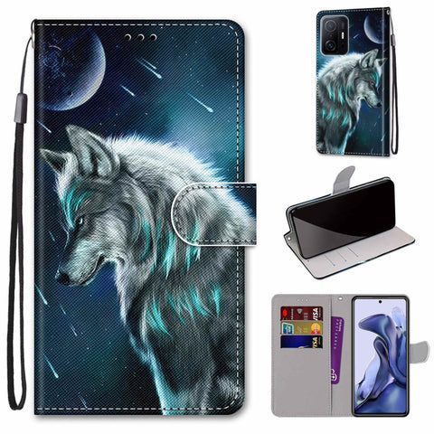 Coloured Drawing Cross Texture Horizontal Flip Leather Phone Case with Holder & Card Slots & Wallet & Lanyard, For Xiaomi 11T / 11T Pro, For Samsung Galaxy A03 Core