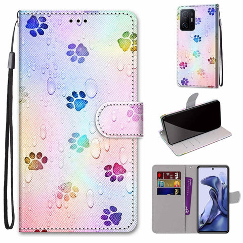 Coloured Drawing Cross Texture Horizontal Flip Leather Phone Case with Holder & Card Slots & Wallet & Lanyard, For Xiaomi 11T / 11T Pro, For Samsung Galaxy A03 Core