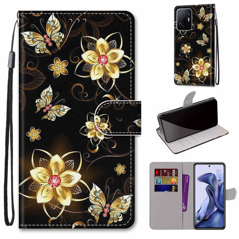 Coloured Drawing Cross Texture Horizontal Flip Leather Phone Case with Holder & Card Slots & Wallet & Lanyard, For Xiaomi 11T / 11T Pro, For Samsung Galaxy A03 Core