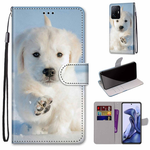 Coloured Drawing Cross Texture Horizontal Flip Leather Phone Case with Holder & Card Slots & Wallet & Lanyard, For Xiaomi 11T / 11T Pro, For Samsung Galaxy A03 Core