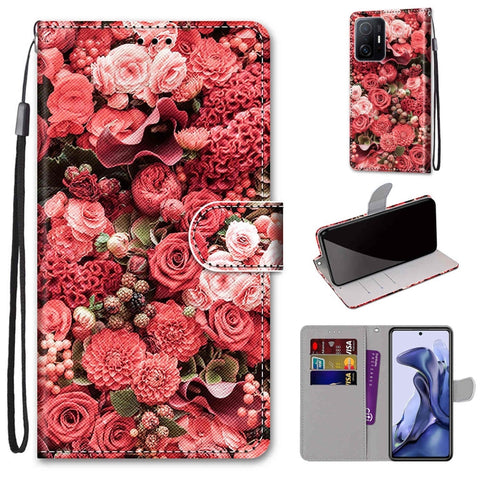 Coloured Drawing Cross Texture Horizontal Flip Leather Phone Case with Holder & Card Slots & Wallet & Lanyard, For Xiaomi 11T / 11T Pro, For Samsung Galaxy A03 Core