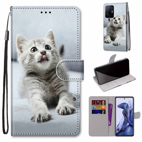 Coloured Drawing Cross Texture Horizontal Flip Leather Phone Case with Holder & Card Slots & Wallet & Lanyard, For Xiaomi 11T / 11T Pro, For Samsung Galaxy A03 Core