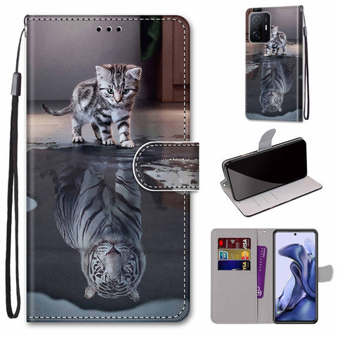 Coloured Drawing Cross Texture Horizontal Flip Leather Phone Case with Holder & Card Slots & Wallet & Lanyard, For Xiaomi 11T / 11T Pro, For Samsung Galaxy A03 Core